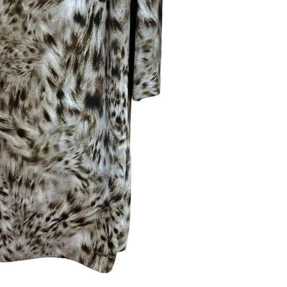 Michael Kors Tunic Top Womens Large Multicolor Animal Print Stretch Blouse - Picture 5 of 9